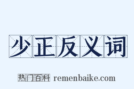 少正反义词是什么意思的图片